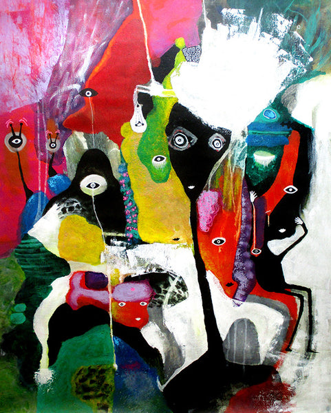 Memories about pink fish ( 80x100 cm )