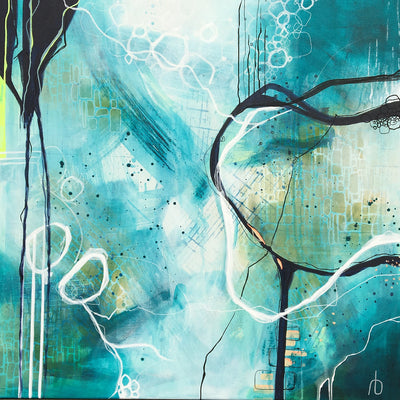 Blå væske (70x70 cm)