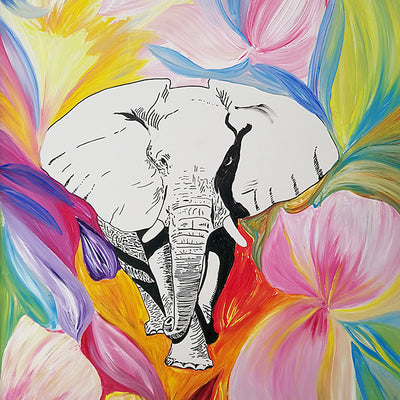 Elefant (100x120 cm)