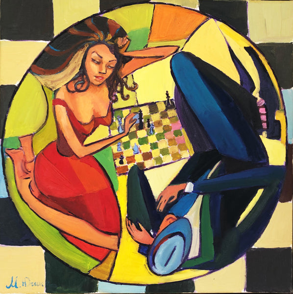 Circle of life in chess (50x50cm)
