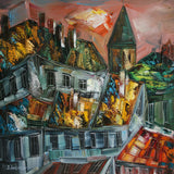Evening in the city (50x50cm)