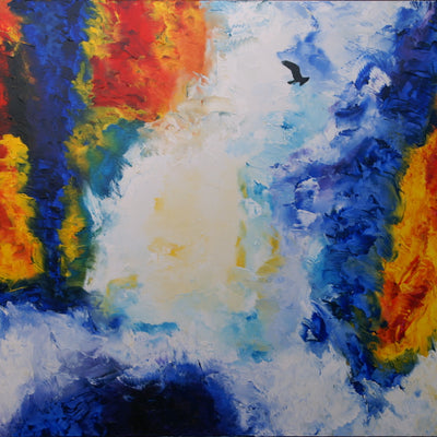 Rundt om vandfaldene (200x180cm)